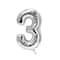 6 Pack: Silver Foil Number Balloon by Celebrate It™